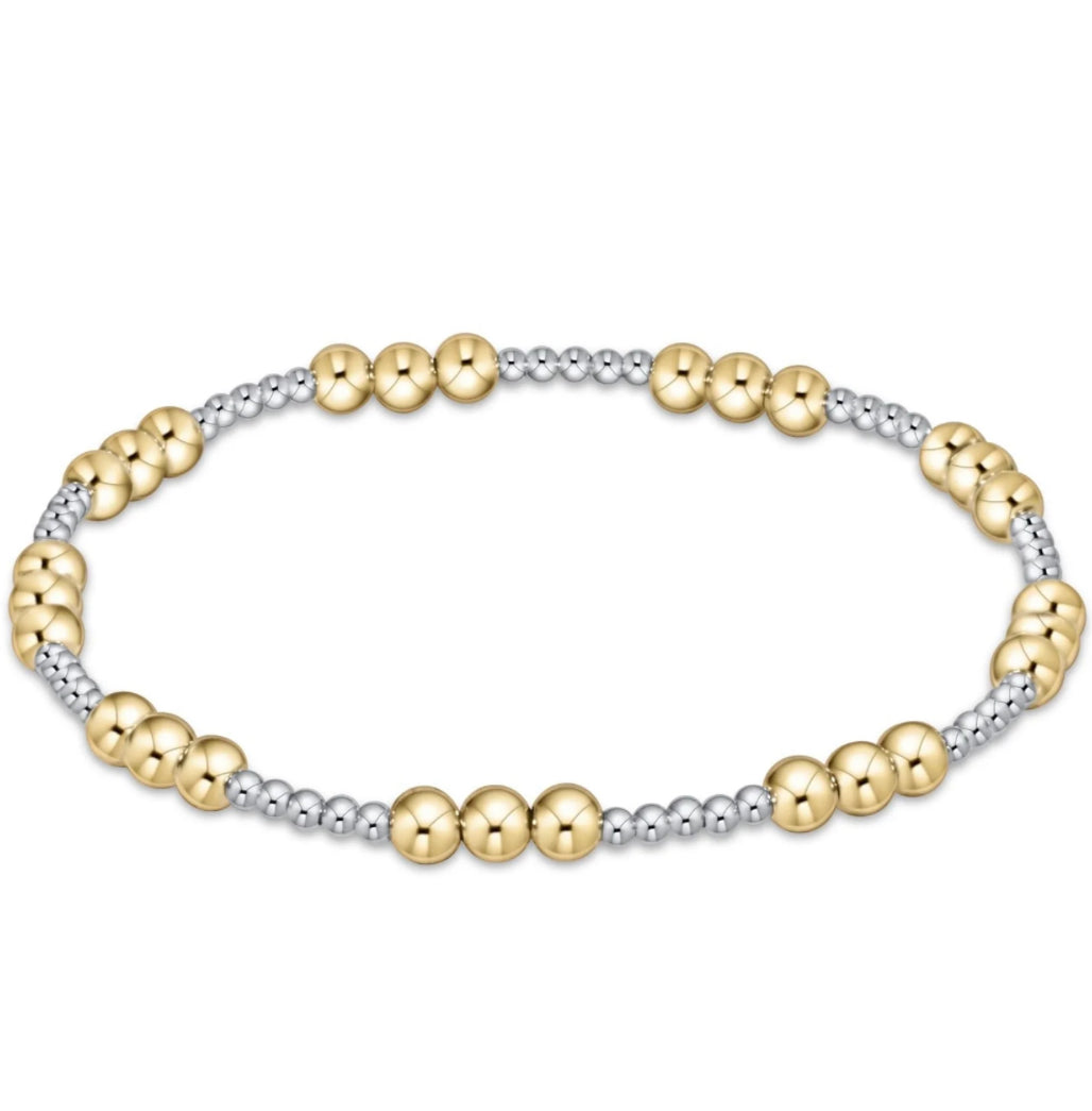 Enewton Mixed Metal Joy 4mm Pattern Bead Bracelet