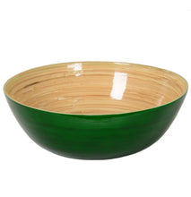 Load image into Gallery viewer, Bamboo Classic Serving Bowl (Caramel, Red, Dark Green)
