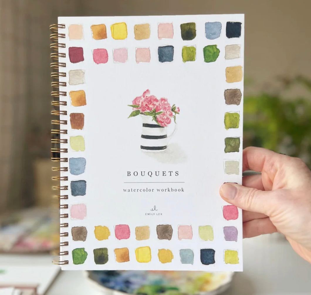 Bouquets Watercolor Workbook