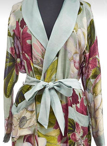 Garden Floral Robe  (Aqua, Pink, Blue)