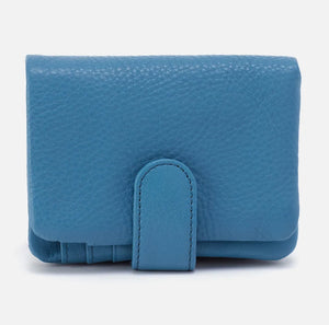 HOBO Fern Bifold Wallet (Dusty Blue, Taupe)