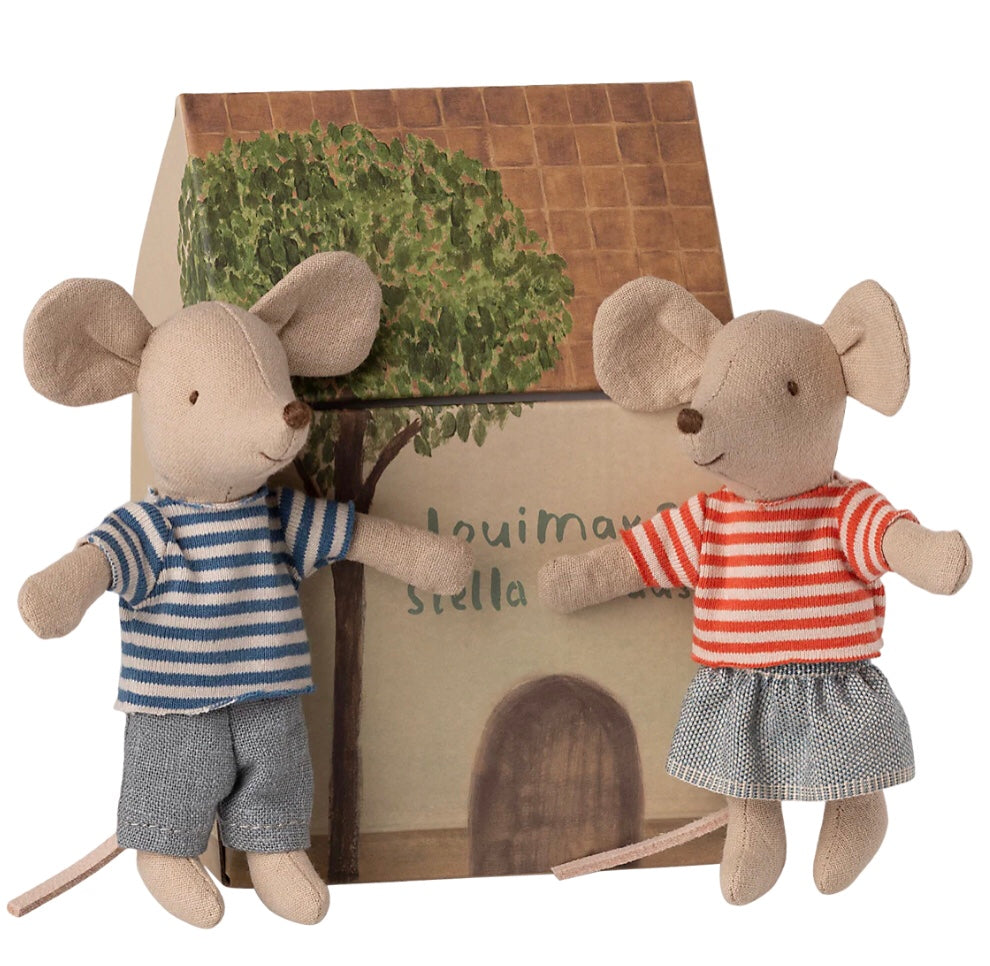 Maileg LouiMax & Stella, Little Brother + Sister Mice