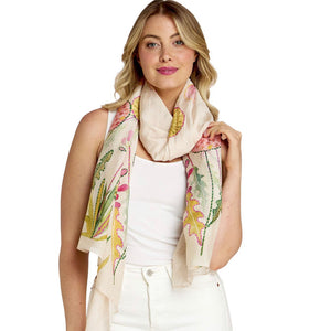 Pop Flowers Pink Scarf