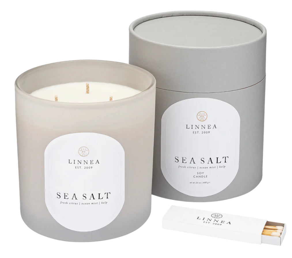 Linnea 3-Wick Sea Salt Candle