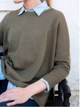 Load image into Gallery viewer, MerSea Catalina Cotton Crewneck Sweater, Jungle Stripe
