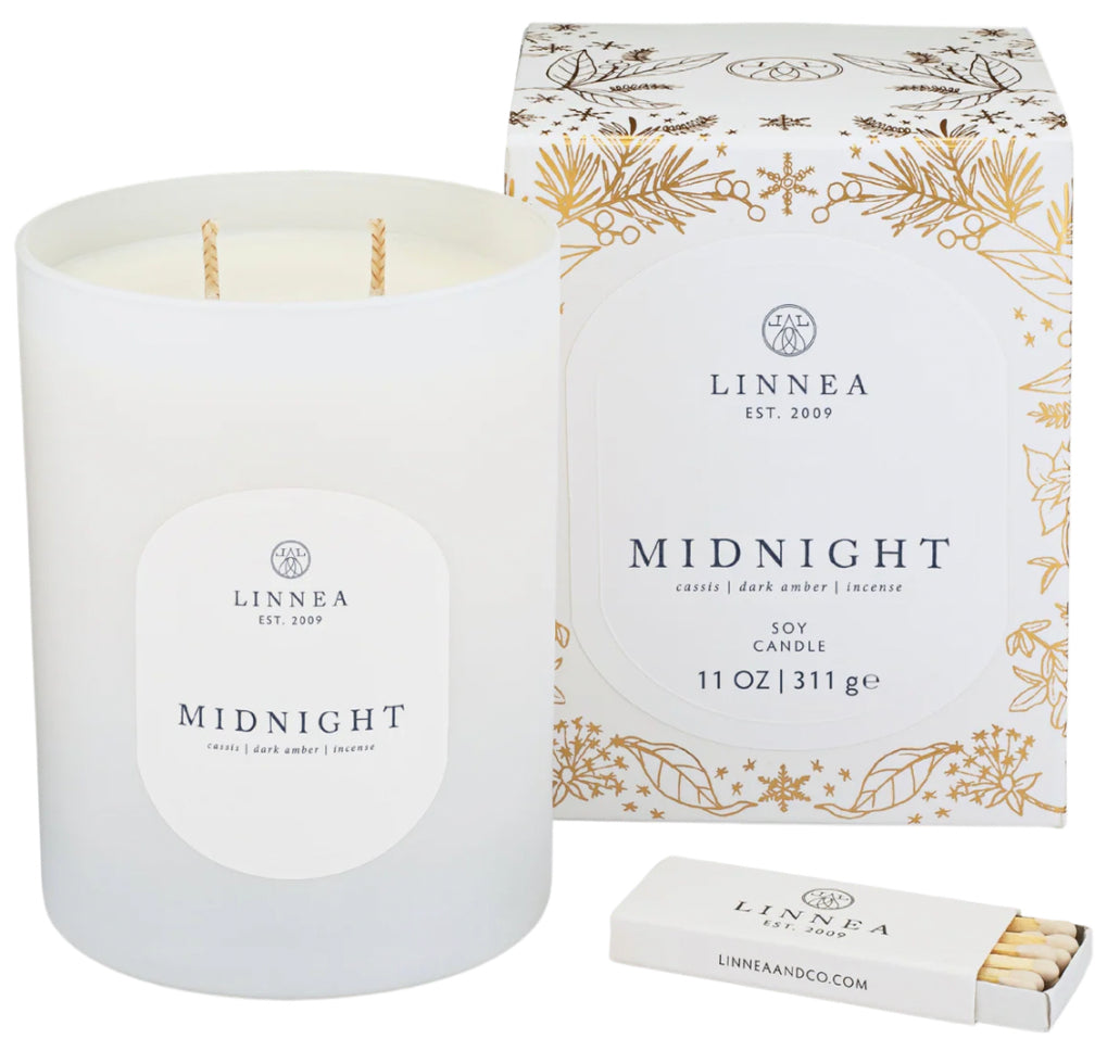 Linnea 2-Wick Midnight Soy Candle