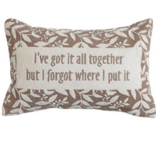 Load image into Gallery viewer, Embroidered Botanical Quote Pillow

