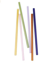 Load image into Gallery viewer, Here's How Mixed Color Glass Highball Sip/Stir Straws
