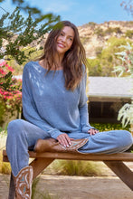 Load image into Gallery viewer, Barefoot Dreams CozyChic Ultra Lite Track Pant, Blue Aura

