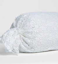 Load image into Gallery viewer, Bella Notte Linens Allora Lace Bolster Throw Pillow
