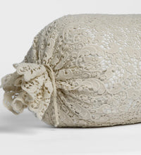 Load image into Gallery viewer, Bella Notte Linens Allora Lace Bolster Throw Pillow
