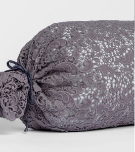 Bella Notte Linens Allora Lace Bolster Throw Pillow