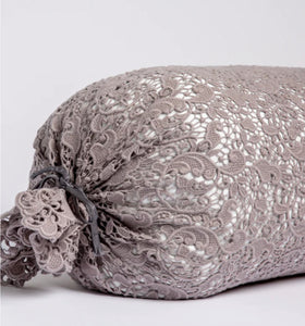 Bella Notte Linens Allora Lace Bolster Throw Pillow