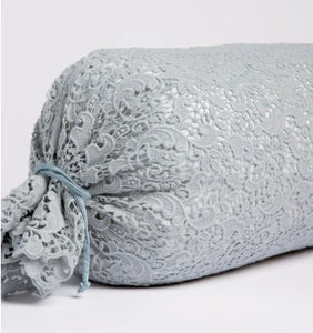 Bella Notte Linens Allora Lace Bolster Throw Pillow