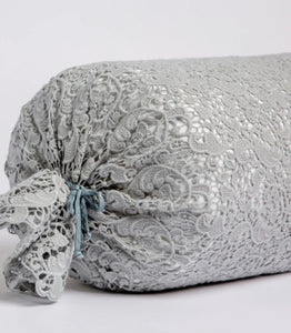 Bella Notte Linens Allora Lace Bolster Throw Pillow