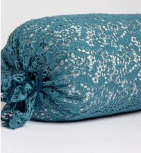 Load image into Gallery viewer, Bella Notte Linens Allora Lace Bolster Throw Pillow
