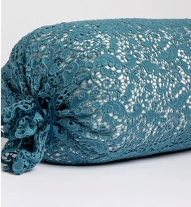 Bella Notte Linens Allora Lace Bolster Throw Pillow