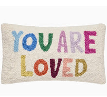 Load image into Gallery viewer, You Are Loved Wool Hooked Pillow, 9x16
