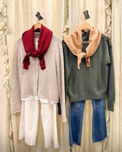 Load image into Gallery viewer, Scallop Wool Knit Triangle Scarf, 3 Colors
