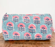 Load image into Gallery viewer, Block Print Large Cosmetic Pouch (7 Styles)
