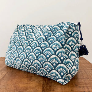 Block Print Large Cosmetic Pouch (7 Styles)