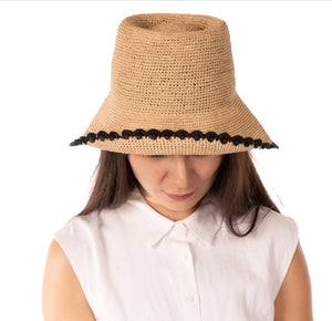 Kate Crochet Bucket Straw Hat