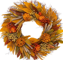 Load image into Gallery viewer, Harvest Dried Floral Artichoke Wreath
