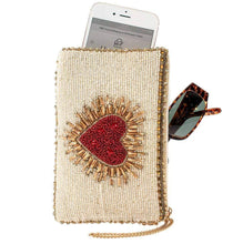 Load image into Gallery viewer, Heart Burst Beaded Crossbody Bag
