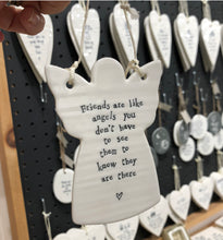 Load image into Gallery viewer, Porcelain Angel Quote Ornament - 3 Styles
