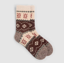 Load image into Gallery viewer, Barefoot Dreams CozyChic Lined FairIsle Slipper Socks
