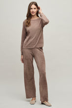 Load image into Gallery viewer, Barefoot Dreams CozyChic Lite Jersey Roll Pullover &amp; Wide Leg Pant Set, Sable
