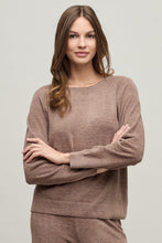 Load image into Gallery viewer, Barefoot Dreams CozyChic Lite Jersey Roll Pullover &amp; Wide Leg Pant Set, Sable
