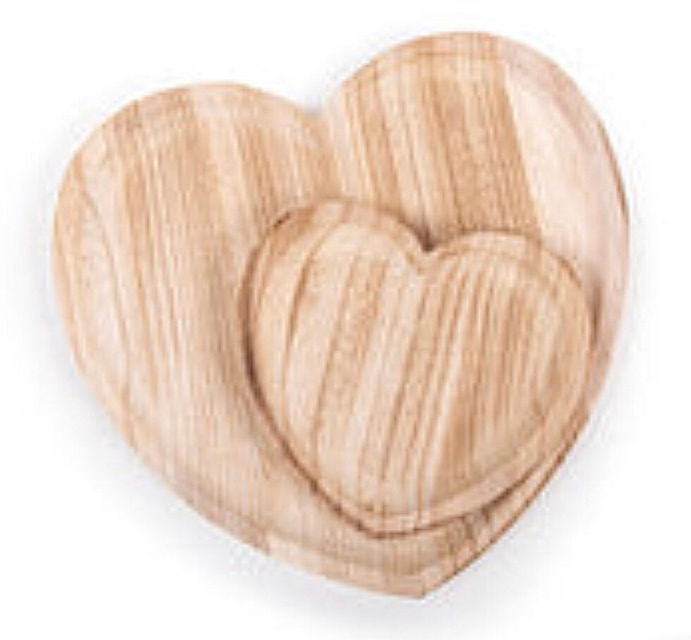 Wooden Heart Tray, Small
