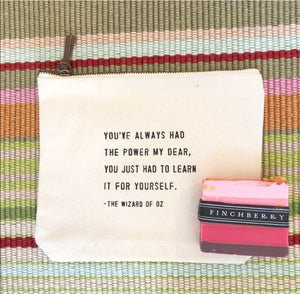 Canvas Zip Quote Bag (8 Styles)