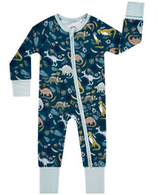 Load image into Gallery viewer, Prehistoric Friends Bamboo Pajama Romper
