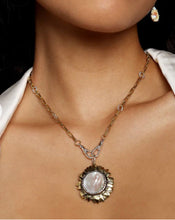 Load image into Gallery viewer, Waxing Poetic Moon Daisy White Pearl Pendant
