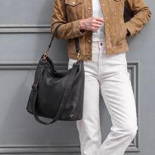 Load image into Gallery viewer, Latico Leathers Bree Hobo Bag (Black, Mocha)
