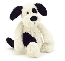 Load image into Gallery viewer, Jellycat Bashful Black and Cream Puppy, Medium
