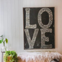 Load image into Gallery viewer, L-O-V-E Wooden Art Print in Grey Wood Frame
