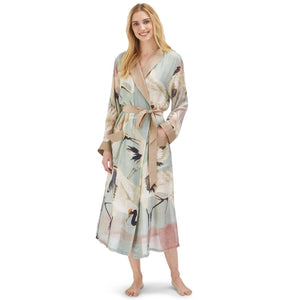 Garden Floral Robe  (Aqua, Pink, Blue)