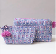 Load image into Gallery viewer, Hand Block Printed Toiletry Bag, 8 Patterns
