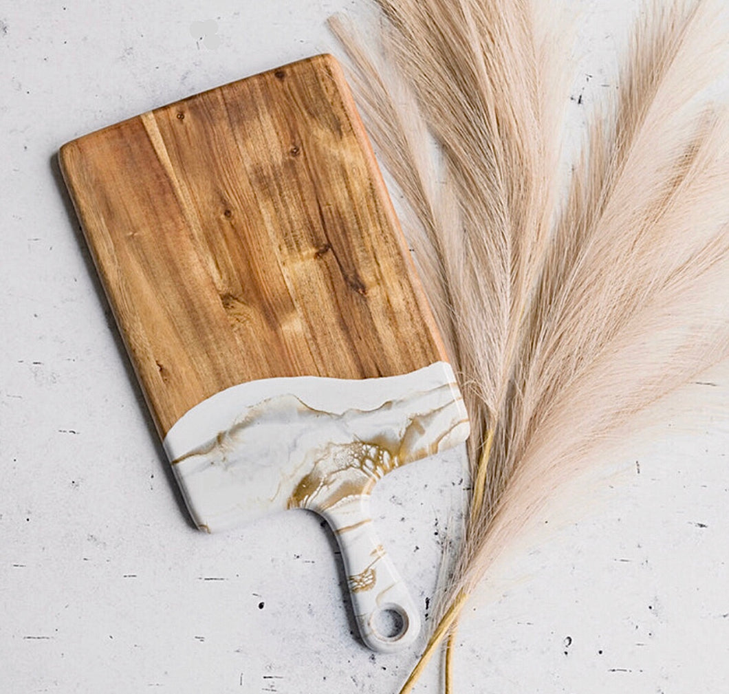 Acacia Cheese Board, Gold Quartz (2 Sizes)