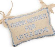 Load image into Gallery viewer, Thank Heaven Baby Embroidered Door Hanger (Pink, Blue)
