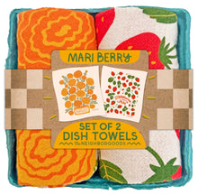 Load image into Gallery viewer, Hand Printed Cotton Dish Towel Set (4 Styles)
