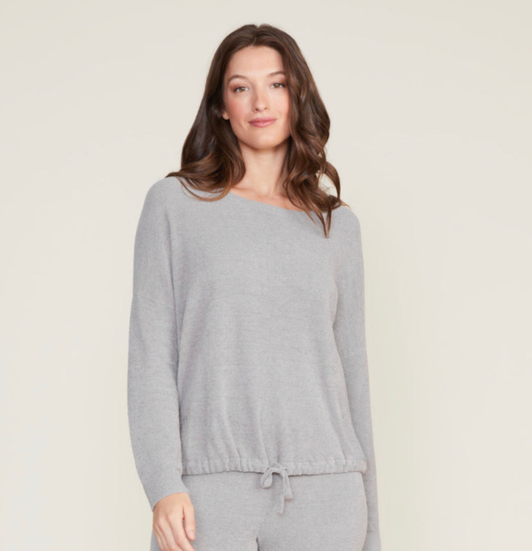 Barefoot Dreams CozyChic Ultra Lite Slouchy Pullover, Dove Grey
