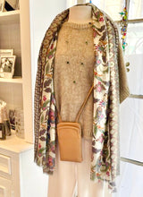 Load image into Gallery viewer, Tulip Paisley Scarf, Taupe
