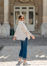 Load image into Gallery viewer, MerSea Catalina Cotton Ruffle Sweater, Stone/Cream
