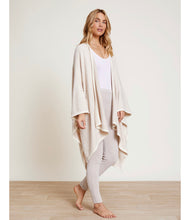Load image into Gallery viewer, Barefoot Dreams CozyChic Lite Bordered Wrap, Seashell/Cream
