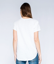 Load image into Gallery viewer, Wilt Shrunken V-Neck T Shirt with Raw Hem (White)
