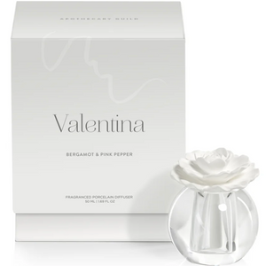 Valentina Crystal Ball with Flower Porcelain Diffuser